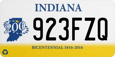 IN license plate 923FZQ