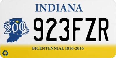 IN license plate 923FZR