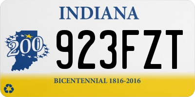 IN license plate 923FZT