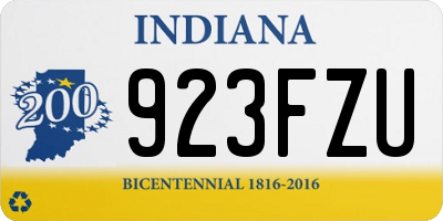 IN license plate 923FZU