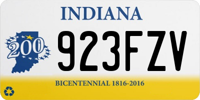IN license plate 923FZV