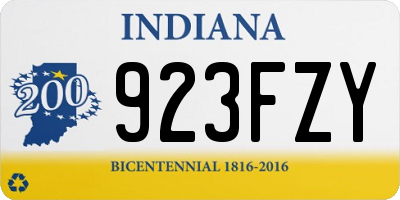 IN license plate 923FZY