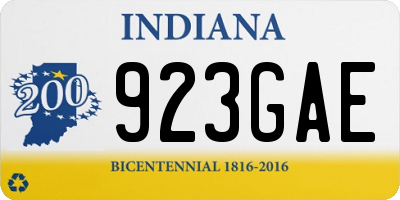 IN license plate 923GAE