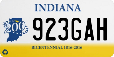 IN license plate 923GAH