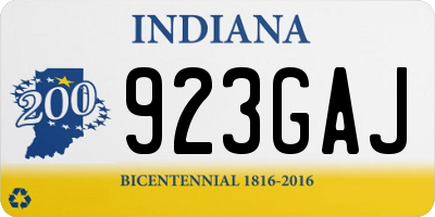 IN license plate 923GAJ