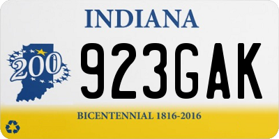 IN license plate 923GAK