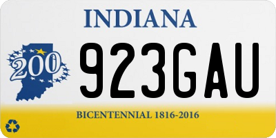 IN license plate 923GAU