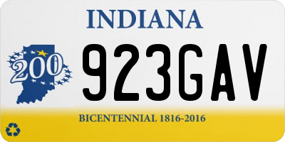 IN license plate 923GAV