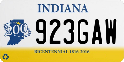 IN license plate 923GAW