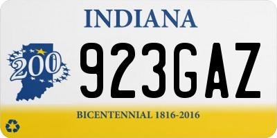 IN license plate 923GAZ