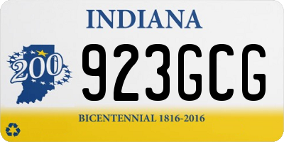 IN license plate 923GCG