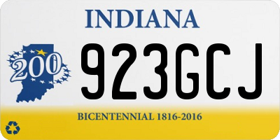 IN license plate 923GCJ