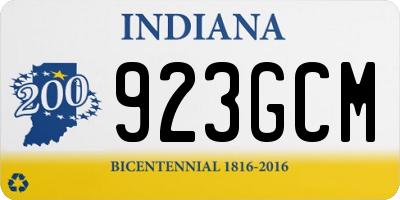 IN license plate 923GCM