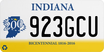 IN license plate 923GCU