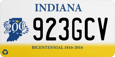 IN license plate 923GCV