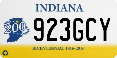 IN license plate 923GCY