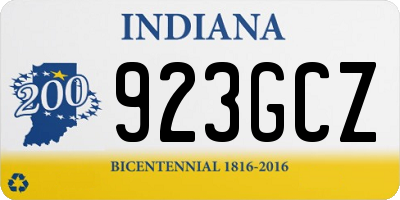 IN license plate 923GCZ