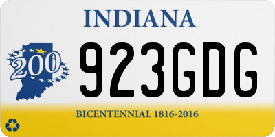 IN license plate 923GDG