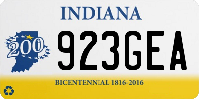 IN license plate 923GEA