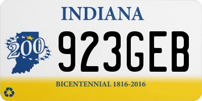 IN license plate 923GEB