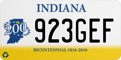 IN license plate 923GEF