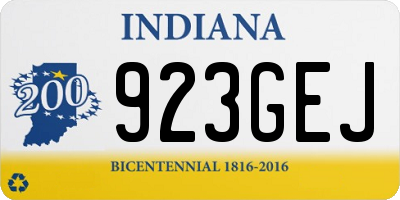 IN license plate 923GEJ