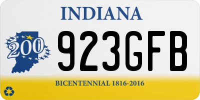 IN license plate 923GFB