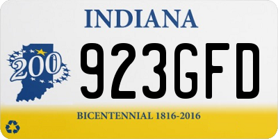 IN license plate 923GFD
