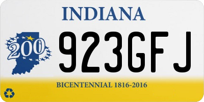 IN license plate 923GFJ
