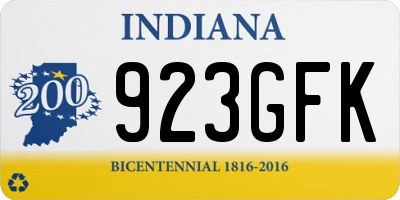 IN license plate 923GFK