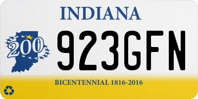IN license plate 923GFN