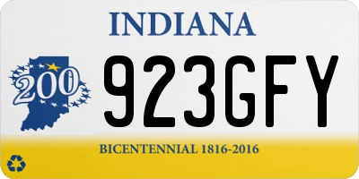 IN license plate 923GFY