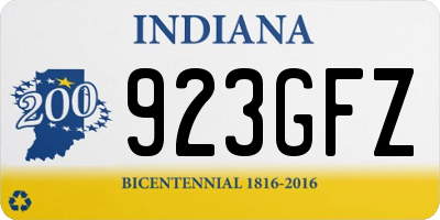 IN license plate 923GFZ