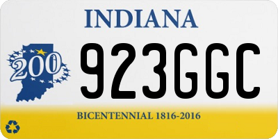 IN license plate 923GGC