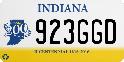 IN license plate 923GGD