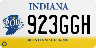 IN license plate 923GGH