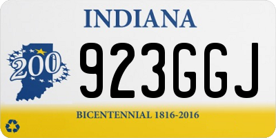 IN license plate 923GGJ