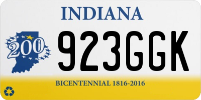 IN license plate 923GGK