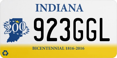 IN license plate 923GGL