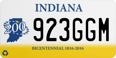IN license plate 923GGM