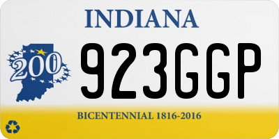 IN license plate 923GGP