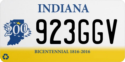 IN license plate 923GGV