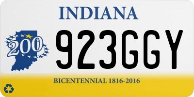IN license plate 923GGY