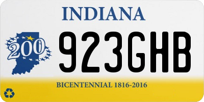 IN license plate 923GHB