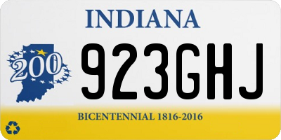IN license plate 923GHJ