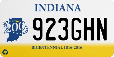 IN license plate 923GHN