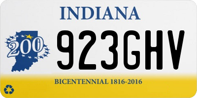 IN license plate 923GHV