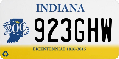IN license plate 923GHW
