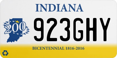 IN license plate 923GHY