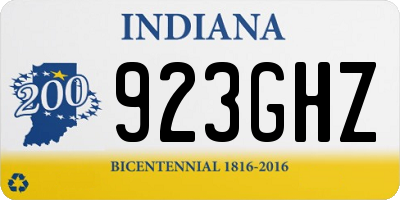 IN license plate 923GHZ